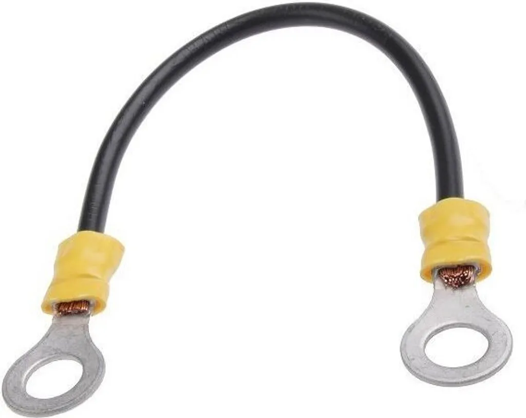 Cavo Batteria Pronto all'Uso 50cm 10mmq - 2 Occhielli M8 Montati