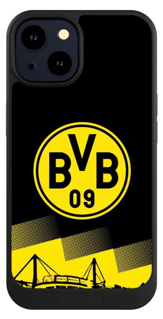 NIVOCASE Hülle für Apple iPhone 14 Handyhülle NIVOcore Case Schwarz BVB Borussia Dortmund Stadion
