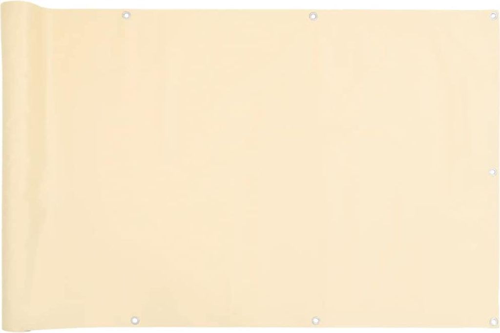 vidaXL Balkon-Sichtschutz Creme 600x120 cm PVC Produktbild 