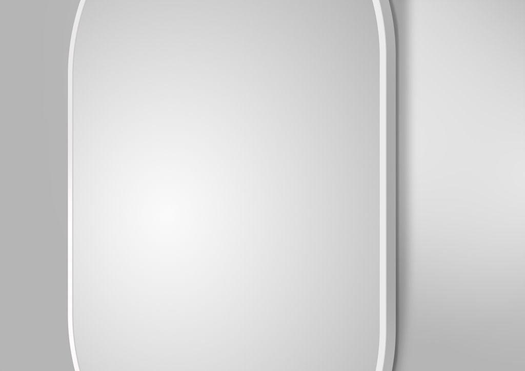 oval Spiegel 75 x white Design Talos cm 45