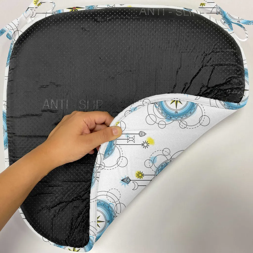 Coussin de Chaise Imperméable 40x40 cm avec Sangles, Design Aquarelle