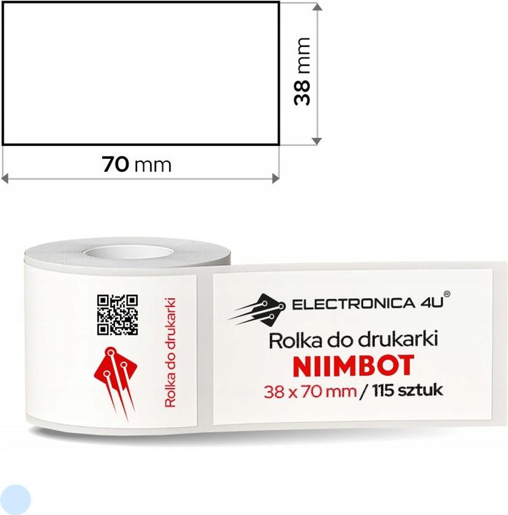Selbstklebende Etiketten, Thermosticker für den Drucker Niimbot B21_Pro 38x70