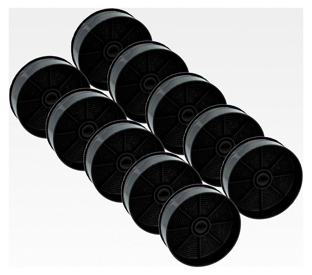 10 Aktivkohlefilter kompatibel mit Dunstabzugshaube - 12,4 cm
