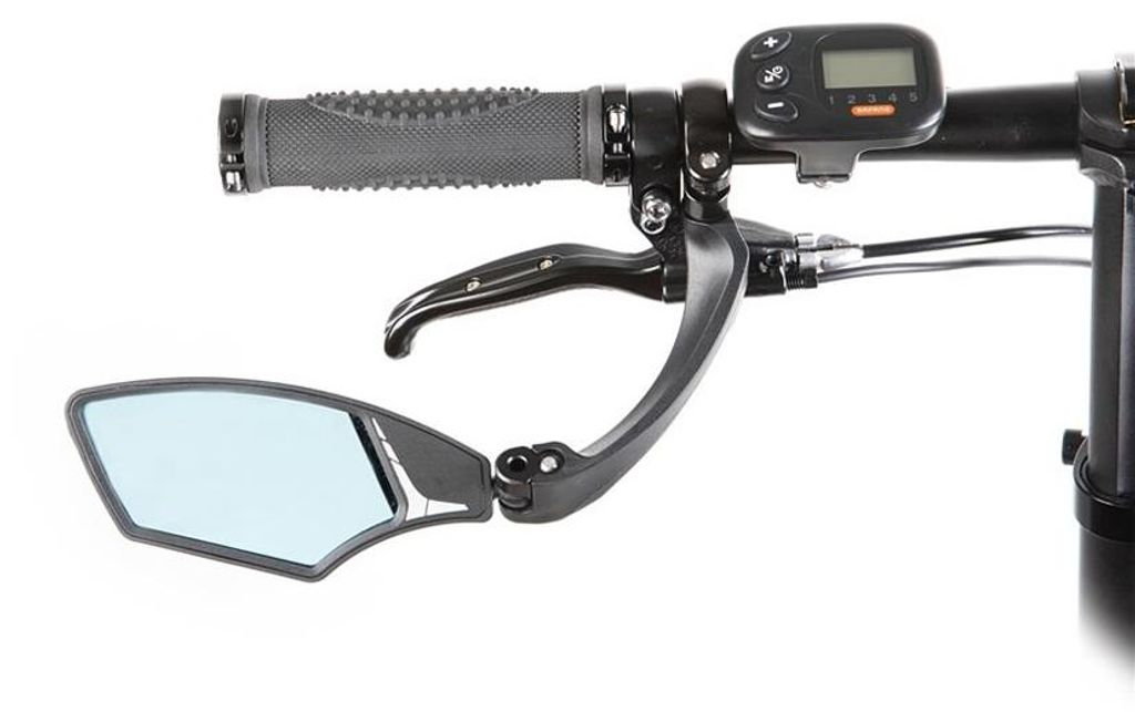 M-Wave Rétroviseur Vélo Unisexe Réglable - Miroir De Guidon Noir 10,5 X 7 Cm Avec Verre Anti-éblouissement