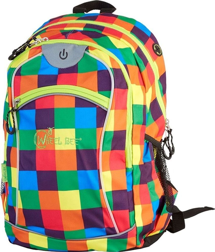 *Wheel Bee Backpack NIGHT VISION, or/blue/green,LED-green