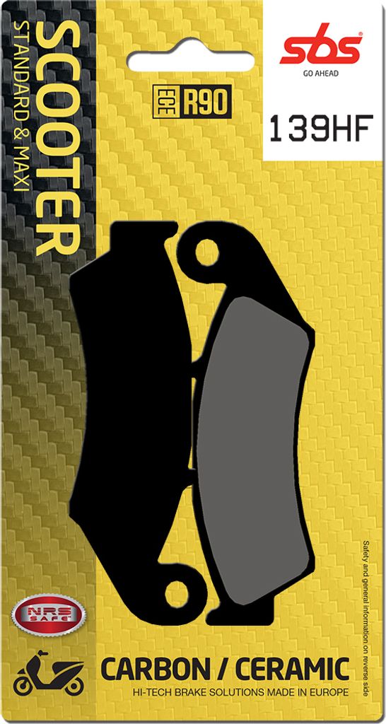 Scooterbelag SBS 139HF (Satz pro Scheibe) Street Ceramic