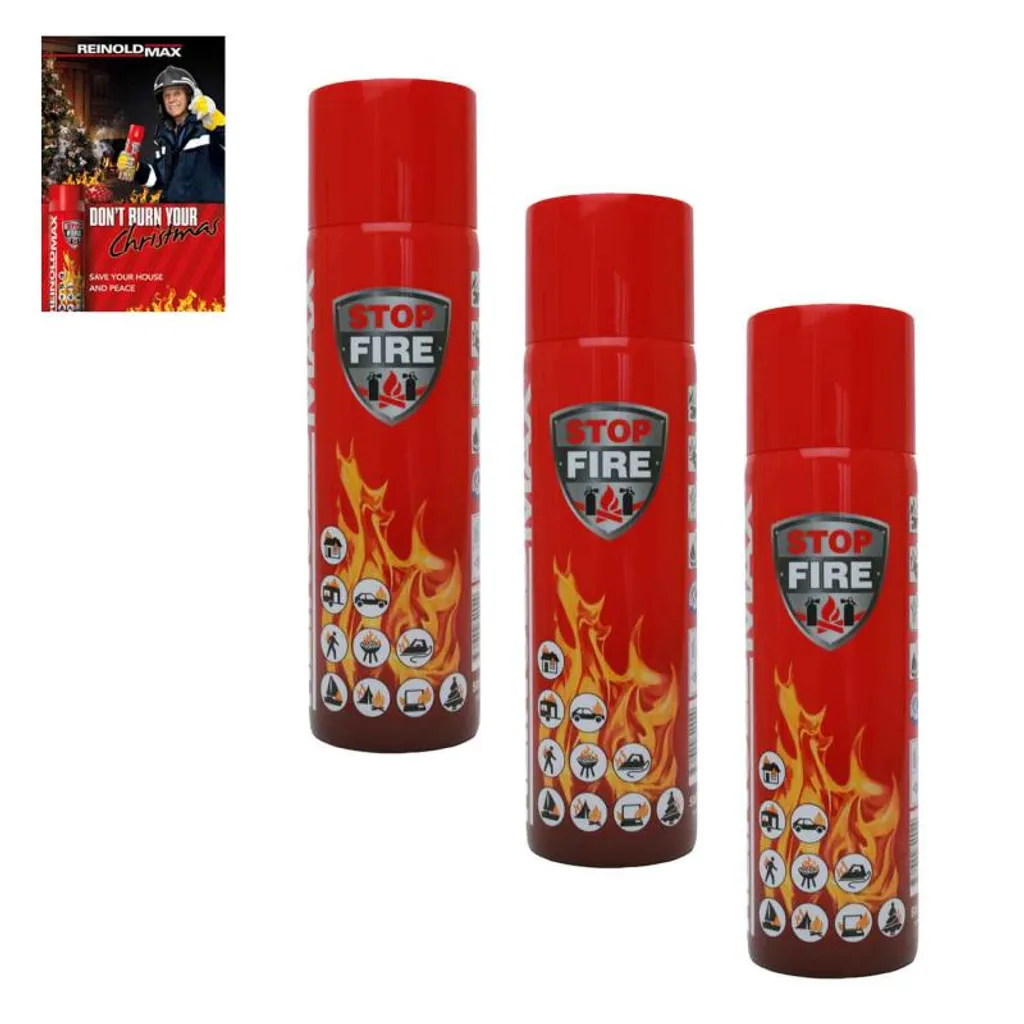 3x 500 ml Reinold Max Feuerlöschspray