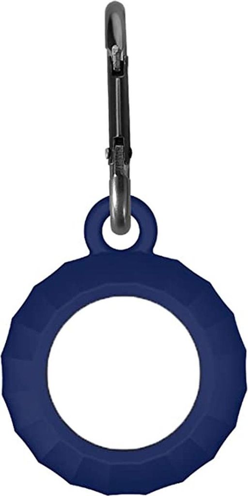 Conie Silikon Schlüsselanhänger Hülle für Apple Air Tag Tasche Case Cover TPU Schutzhülle Schlaufe in Blau