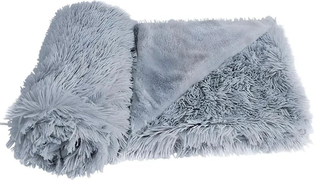 Plaid pour chien doux Esla Nobby gris clair, tapis polaire 100x150cm