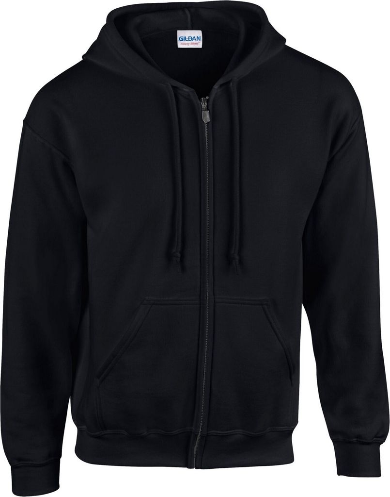 Gildan - Hoodie mit durchgehendem Reißverschluss Durchgehender Reißverschluss für Herren/Damen Uni RW10096 (XL) (Schwarz)