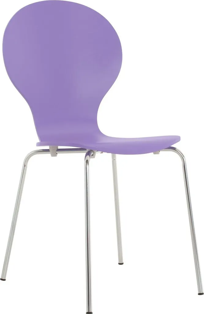 Sedia per visitatori impilabile - Sedia ergonomica - Sedia in legno - Comfort e stabilità. Colore: viola
