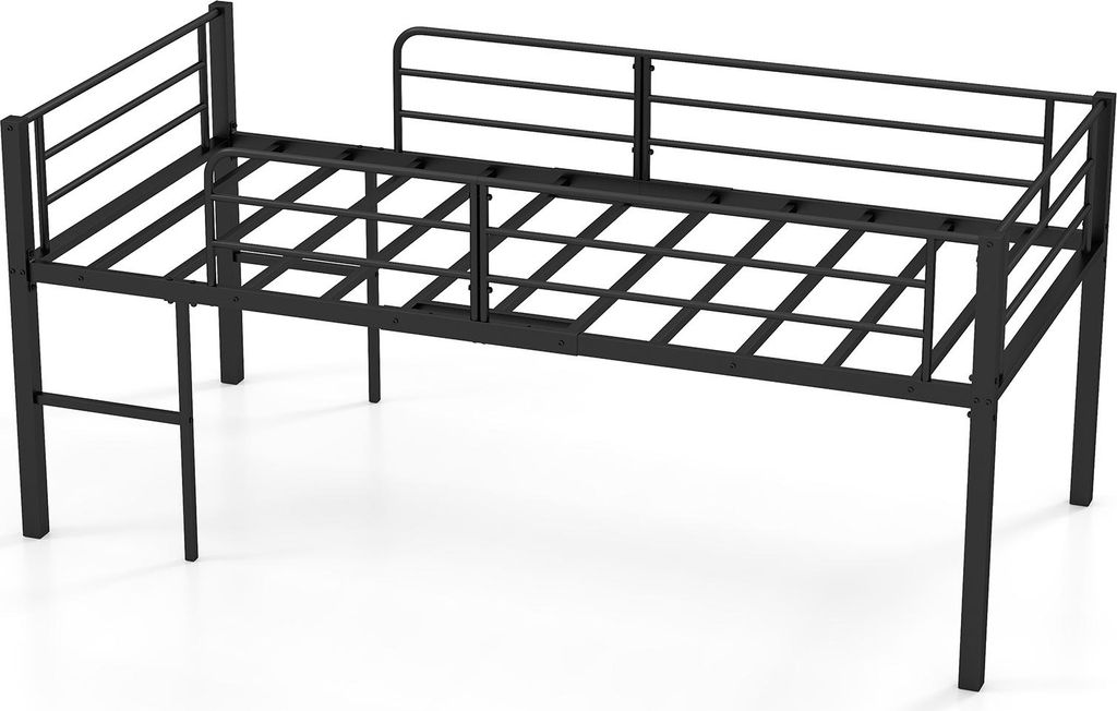 Dětská postel COSTWAY, nízká podkrovní postel, kovový rám Obrázek produktu 