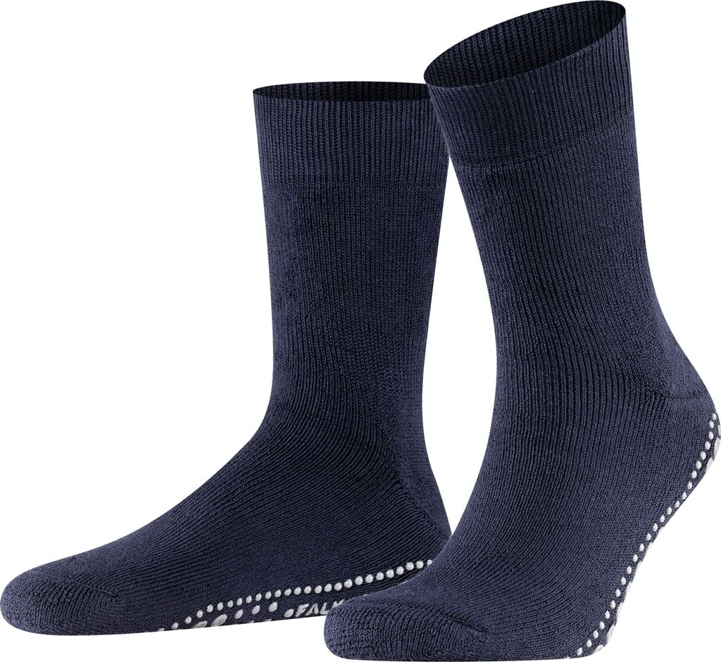 FALKE Uni Socken - Homepads, Hausstrümpfe, Noppen, Merino-Wolle Dunkelblau 43-46