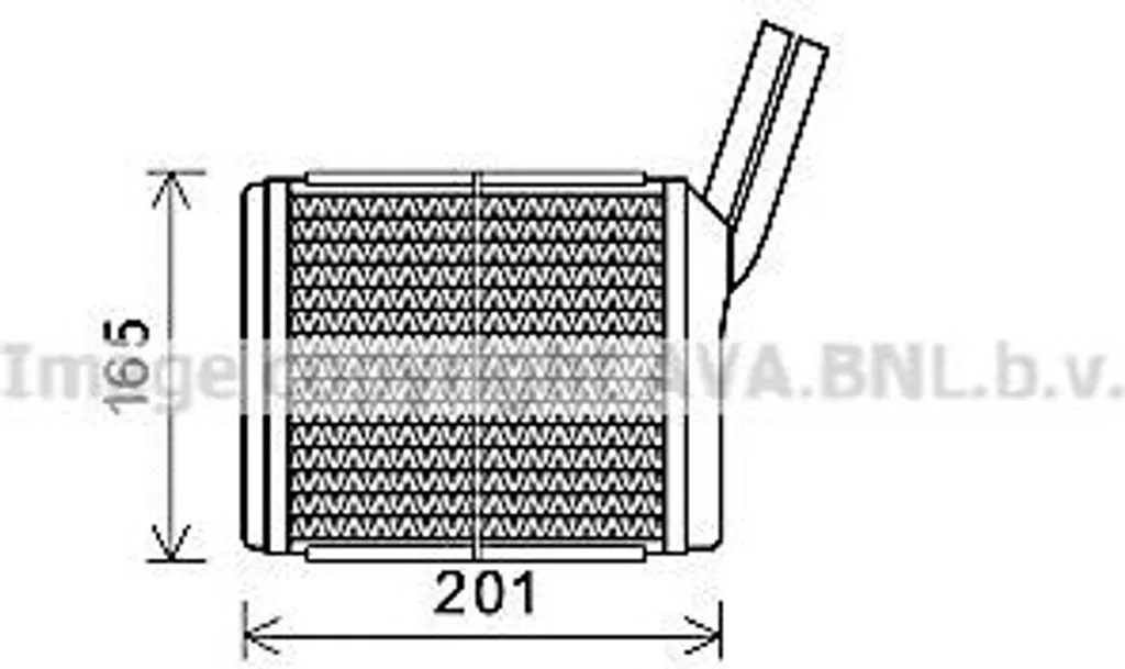 Radiateur de chauffage habitacle PRASCO OL6551 compatible Frontera B (U99)