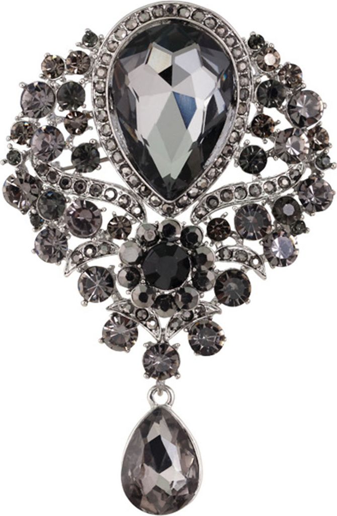 Elegante Brosche in Wassertropfenform, glänzende Strasssteine, Kunstkristall, eingelegte Anstecknadel, Hochzeitsfeier, Abzeichen, Schmuck, Geschenk