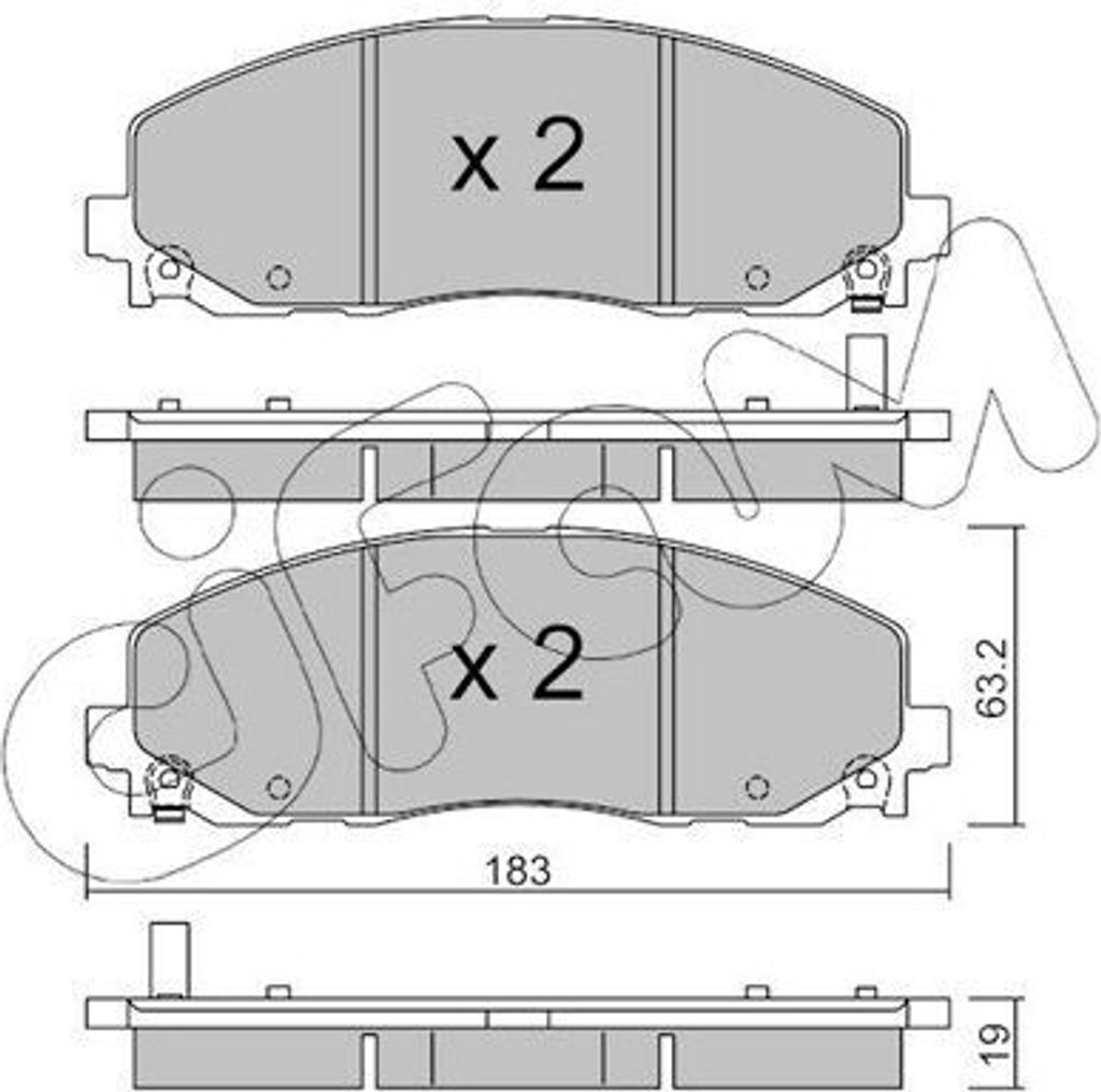 CIFAM Bremsbeläge Satz Vorne Bremsklötze für VW Routan Kastenwagen 822-946-0