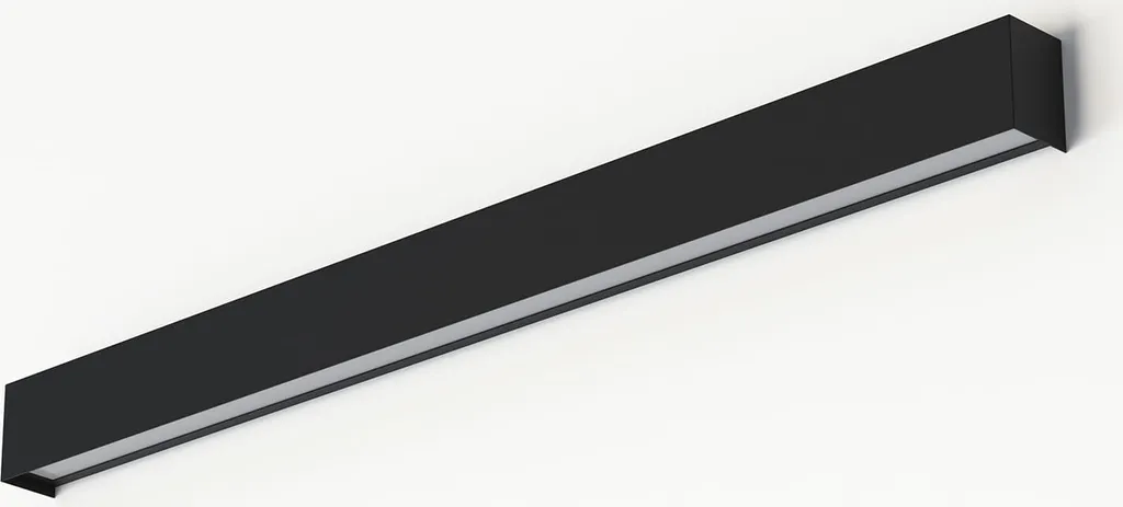 Applique LED fine noire 92cm pour éclairer sans éblouir STRAIGHT 7594 M
