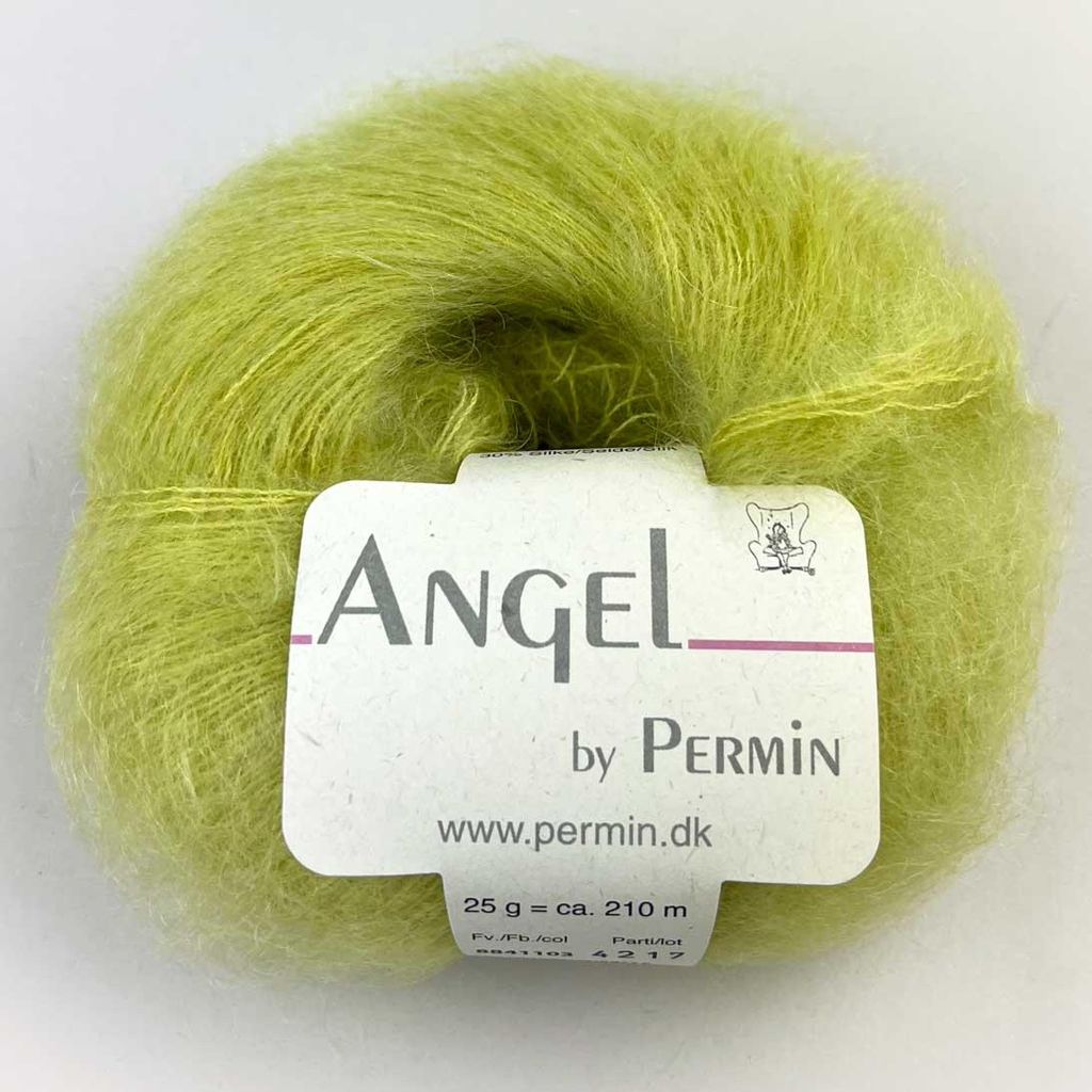 Angel by Permin – s Kid Mohair Seiden Garn (70/30) (103 neon lime)