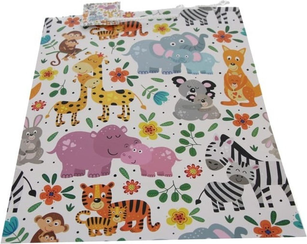 Geschenktasche Zootiere - ca. 26 x 32 x 12,5 cm Produktbild 