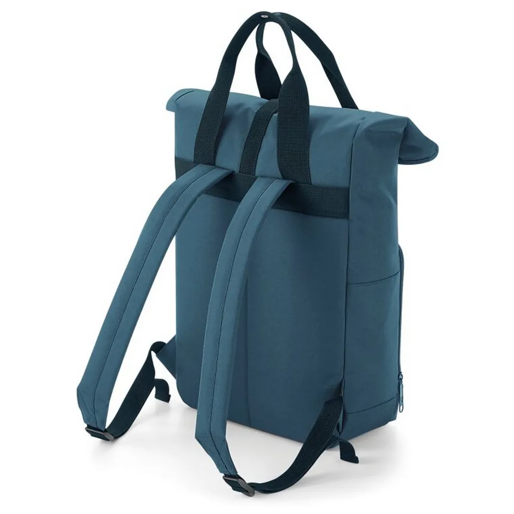 Zaino Roll Top Bagbase BC4978 Blu Avio - Pratico, Sicuro e Resistente - 2
