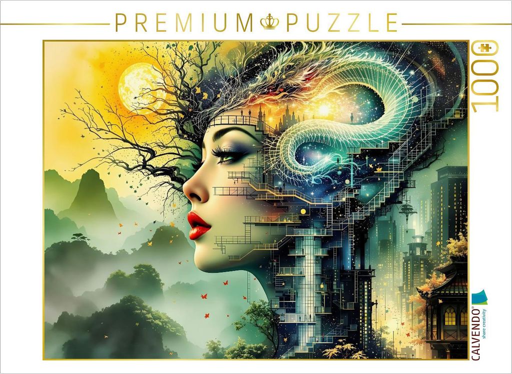 CALVENDO Puzzle Ein Motiv aus dem Kalender Spiegelstädte der Seele - Urbanes Labyrinth der Wahrnehmung | 1000 Teile Lege-Größe 64x48cm Foto-Puzz...