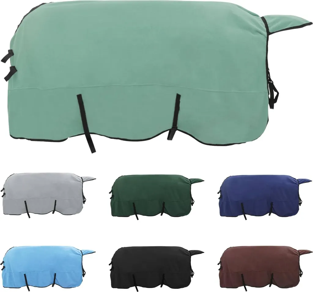vidaXL Horse Blanket Green Polyester - Calore e Stile per il Cavallo