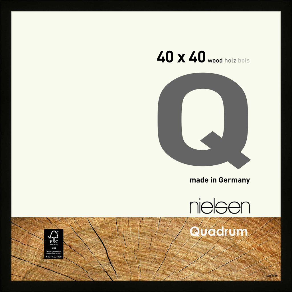 nielsen Holz Bilderrahmen Quadrum, 40x40 cm, Schwarz