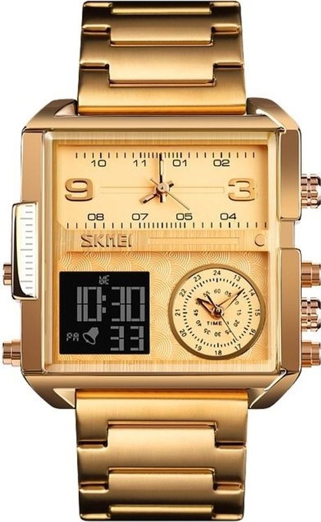SKMEI Miguel Herrenarmbanduhr - Goldene Eleganz für jeden Anlass KP23805