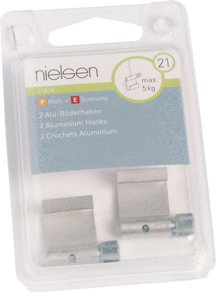 nielsen Aluminiumhaken mit Rändelschraube für Produktbild 
