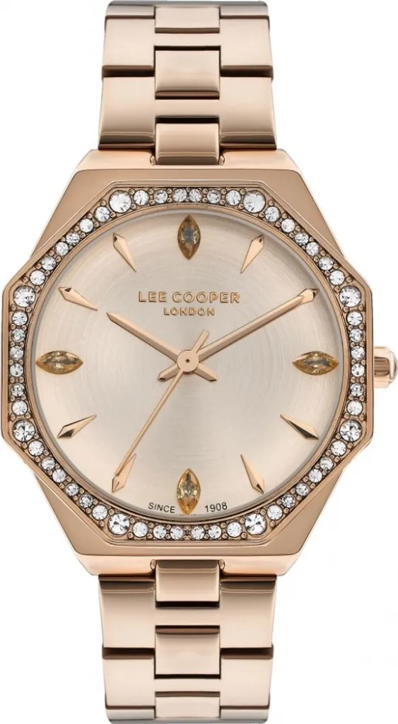 Montre Femme Or Rose Idée Cadeau Anniversaire Lee Cooper LC07599.410