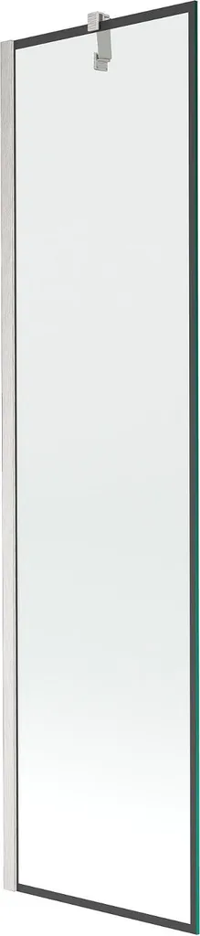 Paravento Doccia Mexen Next 50x150 Nero e Nichel Spazzolato - Design 6mm
