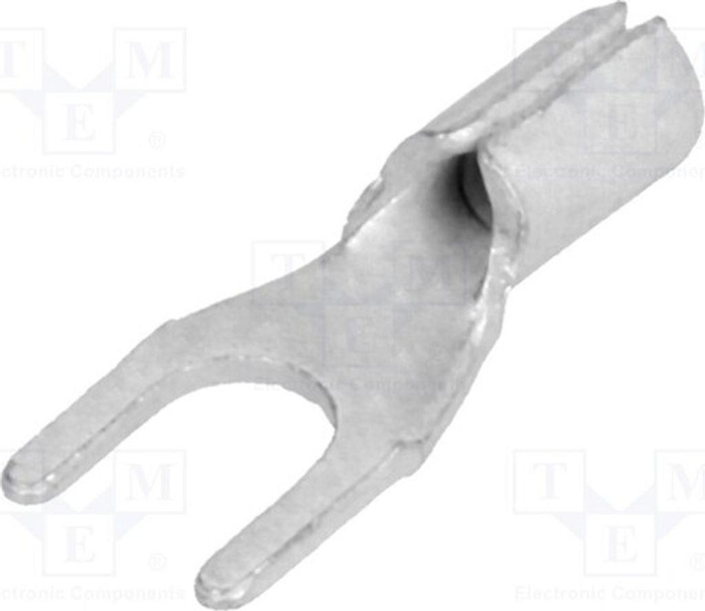 10x Kabelschuh: Gabel Klemmverbindung M3,5 0,25÷1,5mm2 unisoliert BM 01114 isolier