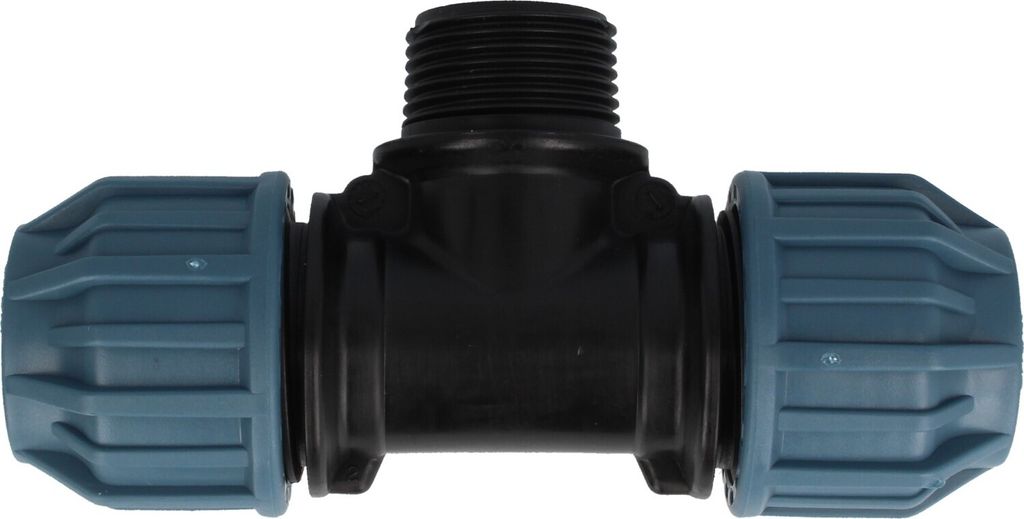 Jason PP-Klemmverbinder T-Stück mit AG Ø 20 x 1/2 Zoll x 20 mm - DVGW zugelassen