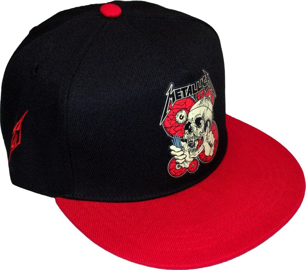 Metallica - "The Shortest Straw Multi Eyes" Trucker Cap für Herren/Damen Uni RO12780 (Einheitsgröße) (Schwarz/Rot)