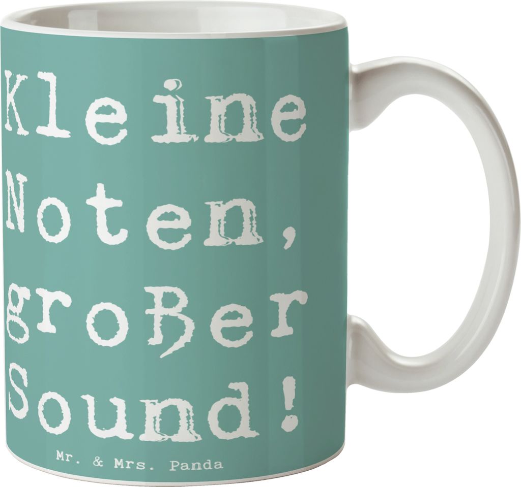 Mr. & Mrs. Panda Kaffeebecher Spruch Bassklarinette Sound - Meeresbrise - Geschenk, Keramiktasse, Motivtasse, Tasse, Orchestermusik, Humor, Musik, ...