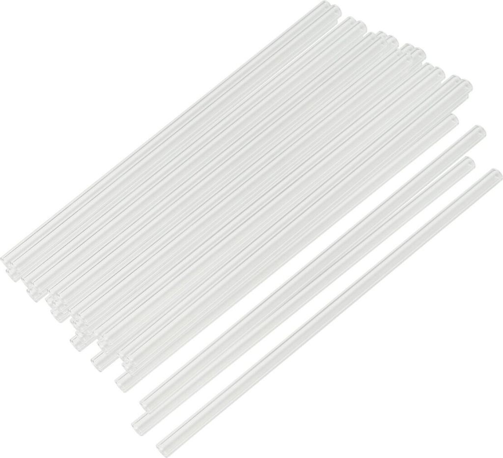 FACKELMANN Glas Trinkhalme Ø8 mm mit Reinigungsbürsten Eco, Produktbild 