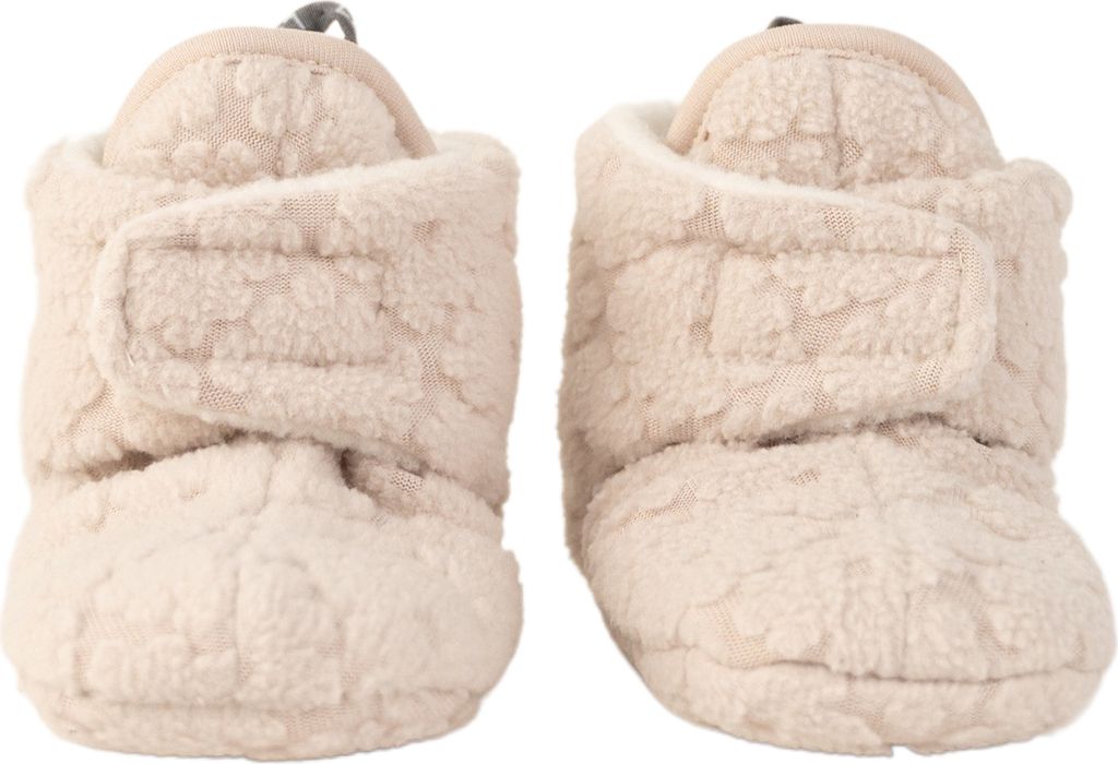 Lodger Beste babyschuhe Folklore Vlies Größe 12-18M Klettbandschluss Puschen, die sitzen bleiben Creme