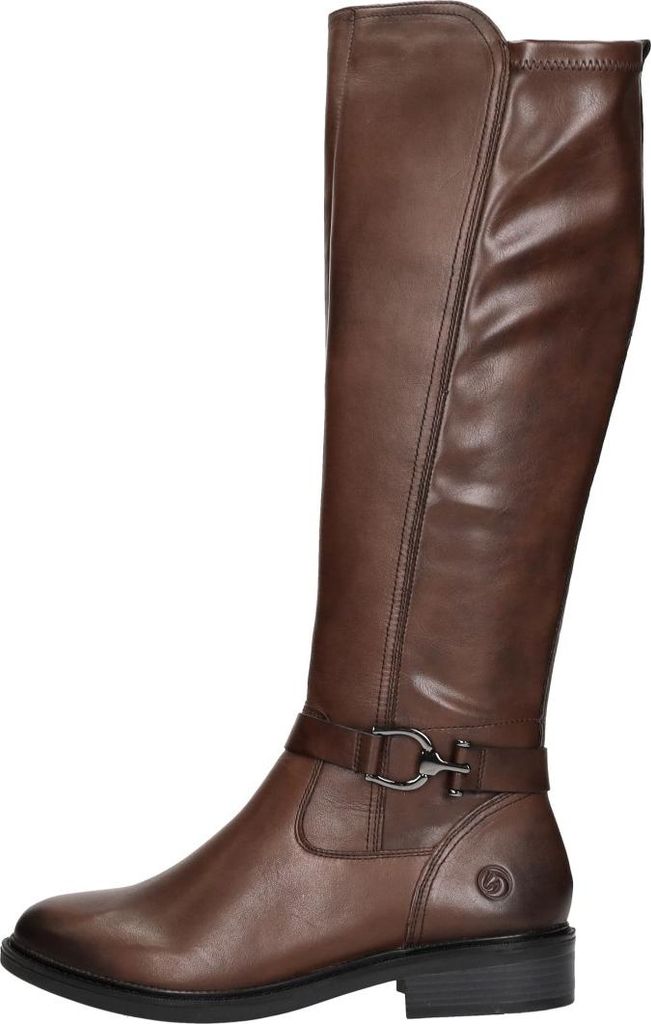 A single brown leather boot shown from the side against a white background.