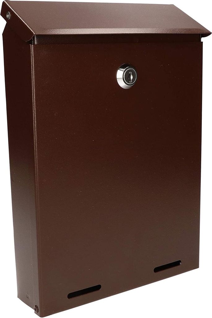 KOTARBAU Briefkasten 260x180x55mm Braun Format C-5 für Zeitungen Flugblätter