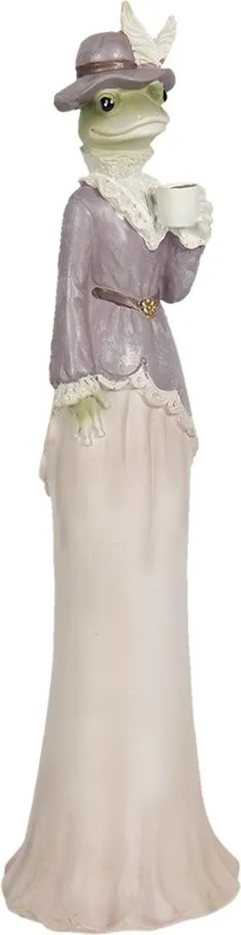 Décoration de Table Grenouille Violette et Beige pour Intérieur Chic