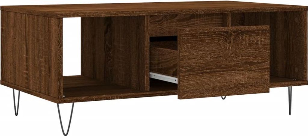 vidaXL Couchtisch Braun Eichen-Optik 90x50x36,5 cm Holzwerkstoff