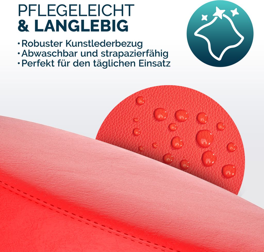 CASARIA® Rollhocker Höhenverstellbar 10 cm Polsterung 46-60 Produktbild 7