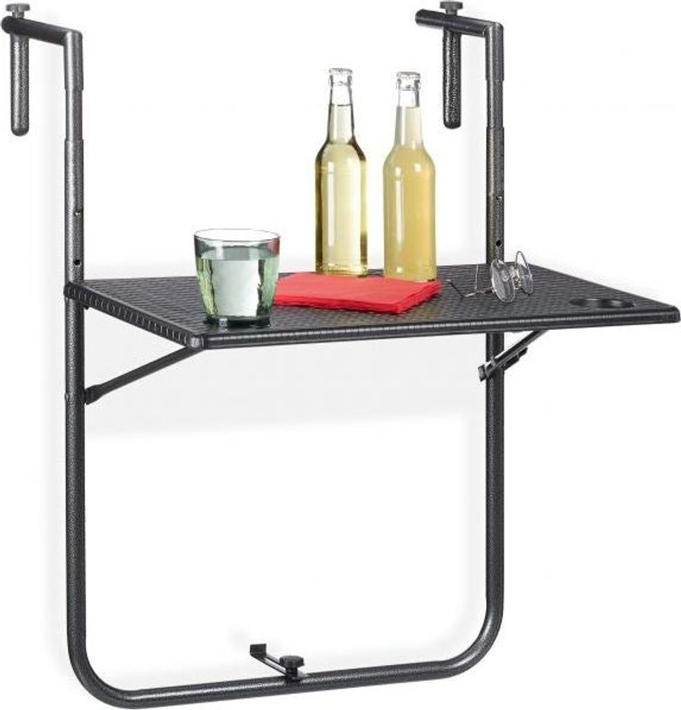 Balkontisch klappbar schwarz