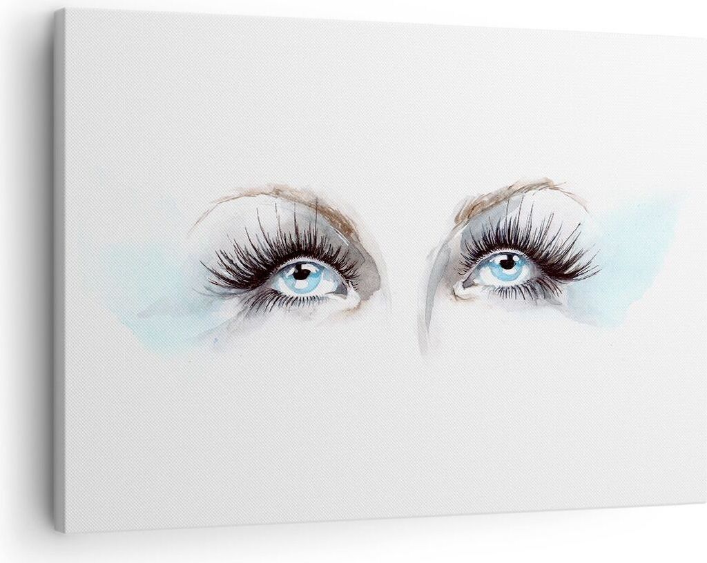 Bild auf Leinwand - Leinwandbild - Mädchen Fantasie Augapfel menschliches - 70x50cm - Wand Bild - Wanddeko - Leinwanddruck - Bilder - Kunstdruck -...