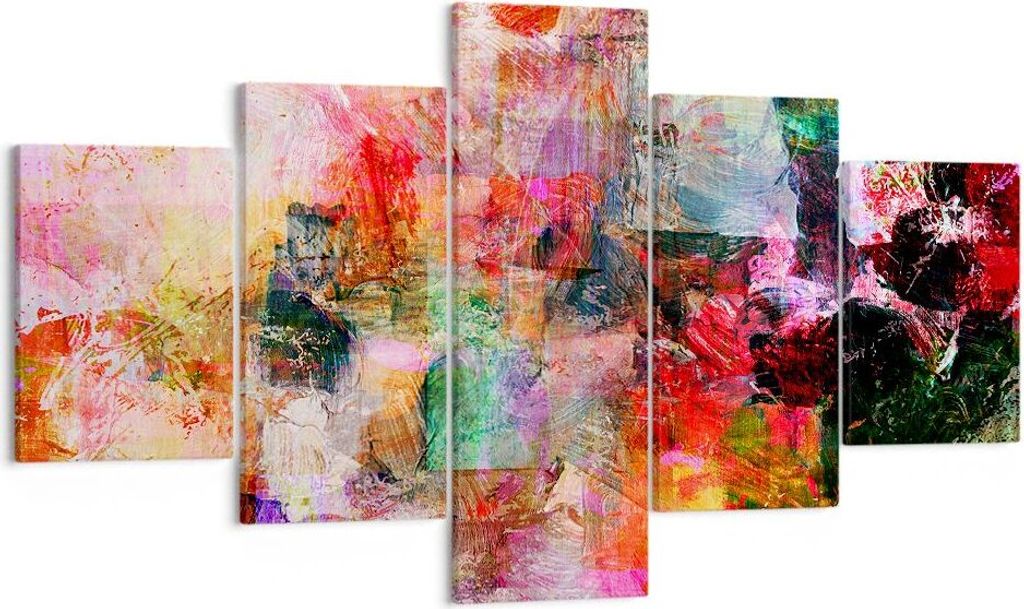 Bild auf Leinwand - Leinwandbild - Abstraktion modern - 125x70cm - Wand Bild - Wanddeko - Leinwanddruck - Bilder - Kunstdruck - Wanddekoration - Le...