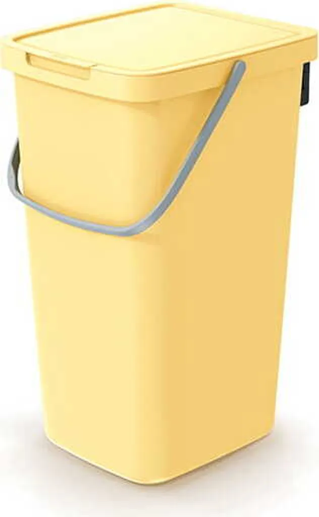 Poubelle 25 litres SELECT vert clair avec couvercle amovible robuste