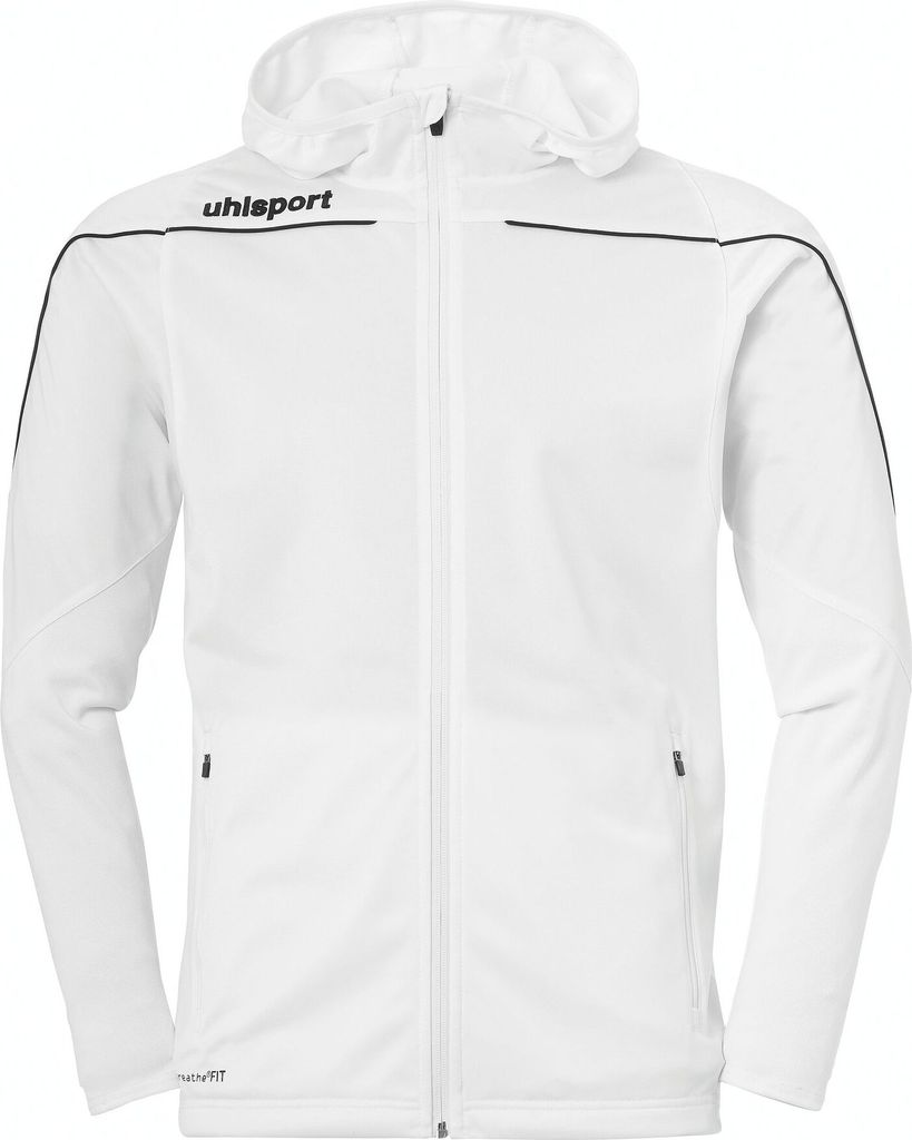 Uhlsport STREAM 23 TRACK HOOD JACKET 116 weiss/schwarz