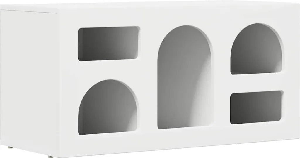 Mobile TV Bianco 80x35x40 cm in Legno - Porta TV Compatto da Salotto