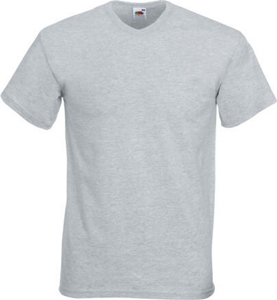 Fruit of the Loom - Valueweight V-Neck T - Heather Grey - XL