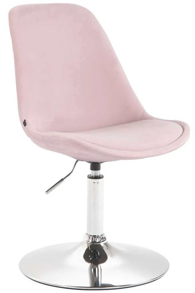 Chaise de salle à manger pivotante en velours rose Maverick CLP